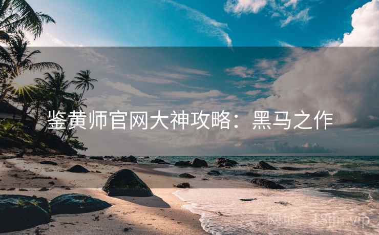 鉴黄师官网大神攻略：黑马之作